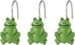 Twofishes Green Frog Shower Curtain Hooks S/12 Decorative Frog Shower Curtain Hooks Set of 12 Rust Proof Resin Shower Curtain Rings Pack of 12 - Image 5