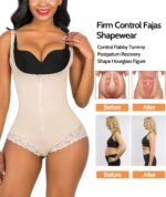 SHAPERX Women's Fajas Colombianas Shapewear Postpartum Tummy Control Body Shaper Girdles Compression Garment - Image 6