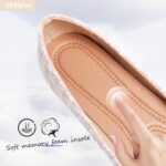 HEAWISH Women’s Round Toe Flats Shoes Ballet Flats Dressy Comfortable White Green Flats for Women - Image 5