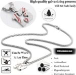SKQIR Baseball Jersey Number Pendant for Men & Boys - Stainless Steel Chain for Athletes - Black - Image 6