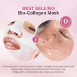 Quasi Bio-Collagen Face Mask Overnight – Hydrating Korean Sheet Mask – Niacinamide & Low Molecular Collagen – Firming & Smoothing Skincare for All Skin Types – 4 Masks - Image 4