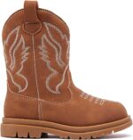 BMCiTYBM Toddler Cowboy Cowgirl Boots Boys Girls Western Round Toe Riding Mid Calf Booties for All Seasons（Toddler/Little Kid - Image 4