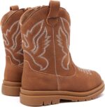 BMCiTYBM Toddler Cowboy Cowgirl Boots Boys Girls Western Round Toe Riding Mid Calf Booties for All Seasons（Toddler/Little Kid - Image 6