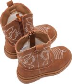 BMCiTYBM Toddler Cowboy Cowgirl Boots Boys Girls Western Round Toe Riding Mid Calf Booties for All Seasons（Toddler/Little Kid - Image 8