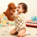 Bafeicao Baby Boy Girl Checkerboard Sweatshirt Romper Organic Cotton Checkered Bubble Romper Oversized Long Sleeve - Image 6