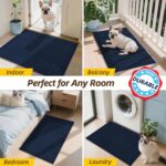 JSEI Entryway Rugs Doormat 32"x48", Non-Slip Dirt Trapper Door Mats Indoor, Washable Absorbent and Stain Resist Welcome Floor Mat for Front Door, Dog Door Mat, Dirty Wet Shoes & Paws, Navy Blue - Image 9