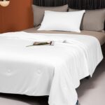 LLanCL Cooling Blankets for Hot Sleepers - Cool Like Ice Cream Lightweight Blanket for Summer with Double Side Cold, Cooling Comforter, Quilt, Fabric for Bed (King Size 90" x 108" White) - Image 3