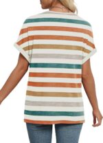 WIHOLL Womens Summer Tops Short Dolman Sleeve Shirts 2026 Fashion V Neck Outfits Clothes - Image 6