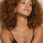 Gold Necklace for Women 18K Plated Sun Paperclip Necklaces Sun Chain Link Necklace - Image 4
