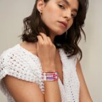 Elegance 11 designs colorful bracelets for women Surfer Thick Tube Heishi Summer Beach Beaded Stackable Boho Stretch Bracelets - Image 3