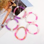 Elegance 11 designs colorful bracelets for women Surfer Thick Tube Heishi Summer Beach Beaded Stackable Boho Stretch Bracelets - Image 5