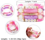 Elegance 11 designs colorful bracelets for women Surfer Thick Tube Heishi Summer Beach Beaded Stackable Boho Stretch Bracelets - Image 6
