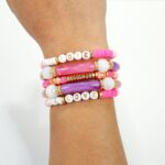 Elegance 11 designs colorful bracelets for women Surfer Thick Tube Heishi Summer Beach Beaded Stackable Boho Stretch Bracelets - Image 7