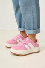 Project Cloud Kids Fashion Platform Sneakers 2026 - Lightweight Memory Foam Insole Kids Shoes - Trendy Platform Kids Sneakers - Durable & Non-Slip Lace up (Little Nita, Pink,2K) - Image 3