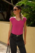 Zeagoo Womens Tops Cute Loose Tank Tops Trendy Casual Dressy Shirts V Neck Cap Sleeve Tops Summer Outfits - Image 6