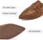 Mules for Women Slingback Flats: Comfortable Pointed Toe Backless Loafers Business Casual Shoes Dressy Slides 2026 - Image 5