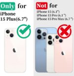 Cozycase for iPhone 15 Plus Waterproof Shockproof Dustproof Case - Heavy Duty/360 Full Body/Military Grade/Protective/Rugged 【8FT Drop Proof】 Built in Screen/Camera Protector with Lanyard Black - Image 3