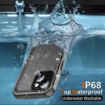 Cozycase for iPhone 15 Plus Waterproof Shockproof Dustproof Case - Heavy Duty/360 Full Body/Military Grade/Protective/Rugged 【8FT Drop Proof】 Built in Screen/Camera Protector with Lanyard Black - Image 4