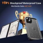 Cozycase for iPhone 15 Plus Waterproof Shockproof Dustproof Case - Heavy Duty/360 Full Body/Military Grade/Protective/Rugged 【8FT Drop Proof】 Built in Screen/Camera Protector with Lanyard Black - Image 11