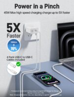 45W iPhone 17 16 15 Charger Fast Charging, 2Pack Dual Port USB C Charger Block with Long 60W 3/6/10/10FT USB C to C Cable, PD 3.0 Wall Charger Plug for iPhone 17/16 Pro Max/15 Series/iPad Pro - Image 4