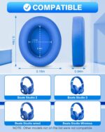 FEYCH Replacement Ear Pads for Beats Studio 3 & Studio 2 Wireless/Wired, Extra Thick Earpads with Pro-Grade Protein Leather and Noise Isolation Memory Foam, Fits Model B0500/B0501/A1914 (Blue) - Image 3