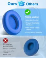 FEYCH Replacement Ear Pads for Beats Studio 3 & Studio 2 Wireless/Wired, Extra Thick Earpads with Pro-Grade Protein Leather and Noise Isolation Memory Foam, Fits Model B0500/B0501/A1914 (Blue) - Image 5