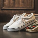 FRACORA Mens White Canvas Shoes Low Top Canvas Sneakers Lace Up Casual Shoes - Image 4