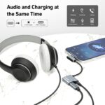 BENFEI USB C to Audio Jack Adapter with 60W Fast Charging, USB-C to 3.5mm Female Headphone Compatible with iPhone 15 Pro Max/15 Pro/15, Samsung Galaxy S24/S23/S22/S21 Ultra, iPad Pro, Pixel 8 Grey - Image 3
