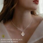 Iefil Mothers Day Gifts - 925 Sterling Silver Sunflower Necklace for Women, Birthstone Jewelry for Wife Mom, Birthday Mothers Day Gifts for Wife Mom Grandma - Image 6
