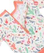 RuffleButts Baby Girls UPF 50+ Sun Protection Novelty Print Long Sleeve One Piece Rash Guard Swimsuit with Zipper - Desert Blossoms X, 6-12m - Image 6