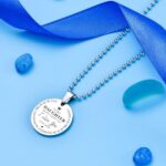 malyunin Inspirational Gifts Necklace to Son Daughter Gift from Mom Dad Never Forget That I Love You Family Jewelry Graduation Gifts - Image 3