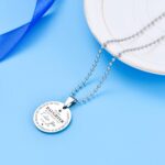 malyunin Inspirational Gifts Necklace to Son Daughter Gift from Mom Dad Never Forget That I Love You Family Jewelry Graduation Gifts - Image 4