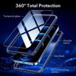 ESR for iPhone 12 Pro Max Case, Full-Body Phone case with 2 Tempered Glass Screen Protectors [Shock-Absorbing] [Scratch-Resistant] for iPhone 2020, 6.7",Transparent Blue - Image 4