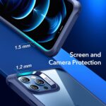 ESR for iPhone 12 Pro Max Case, Full-Body Phone case with 2 Tempered Glass Screen Protectors [Shock-Absorbing] [Scratch-Resistant] for iPhone 2020, 6.7",Transparent Blue - Image 6