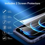 ESR for iPhone 12 Pro Max Case, Full-Body Phone case with 2 Tempered Glass Screen Protectors [Shock-Absorbing] [Scratch-Resistant] for iPhone 2020, 6.7",Transparent Blue - Image 8