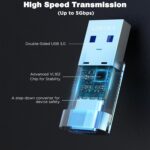USB C Female to USB Male Adapter, Double-Side 3.0 5Gbps USB A to Type C Converter with Built-in Chip for Laptop, PC, Car to Flash Disk, USB C Headphones, Mobile, Pad - Image 7