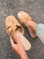 Coutgo Women's Wedge Sandals Platform Espadrille Heels Open Toe Strappy Slip On Casual Summer Slide Shoes - Image 3