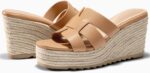 Coutgo Women's Wedge Sandals Platform Espadrille Heels Open Toe Strappy Slip On Casual Summer Slide Shoes - Image 7