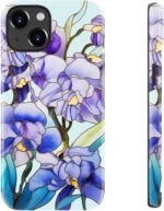 DorisMax for iPhone 15 Plus Case Cute, Preppy Trendy Floral Design,Slim Silicone Protective Hard Cover, MagSafe Compatible Aesthetic Cool Y2K Phone Cases for Women Girls, Blooming Purple Blossom - Image 6