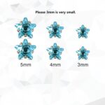 12 Pairs Surgical Stainless Steel Stud Earring Round Heart Star Square Cubic Zirconia Birthstone Stud Earrings Set for Women - Image 5