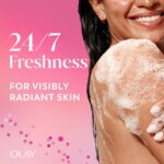 Olay Body Wash for Women, 24/7 Skin-Loving Freshness, Miami Mocktails, Plant Based Cleansers, Vitamin B3 & Antioxidant Blend, All Skin Types, Berry Passionate with Passionfruit & Guava Scent, 22 fl oz - Image 4