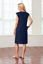 GRECERELLE 2026 Women Summer Round Neck Casual Loose Split Wrinkle-Free Midi Dress with Pockets (XS-3XL) - Image 7