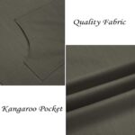 COOFANDY Men's V-Neck Linen Robe Short Sleeve Kaftan Thobe Long Gown Casual Shirt for Beach, Summer - Image 7