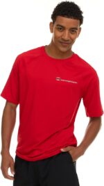 Champion Rash Guard for Men Short Sleeve, Mens Swim Shirt, Sun Shirt UPF+ 50 UV Protection, SPF Quick Drying Rashguard - Image 3