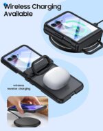 for Motorola Razr Ultra 2026 Case/Razr Ultra 2025 Case with Ring Holder,Hinge Protection, Screen Protector, Translucent Frosted Shockproof Slim Cover for Razr Ultra 2026/2025 -Black - Image 5