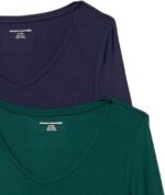 Amazon Essentials Women's 3/4 Sleeve V-Neck Regular Fit Swing T-Shirt (Available in Plus Size), Pack of 2 - Image 7