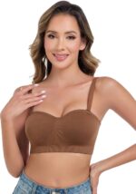 ANGOOL Strapless Bras for Women Wirefree Non-Slip Tube Top Invisible Bralette Seamless Padded Bandeau Bra - Image 5