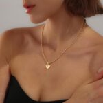 Heart Initial Necklaces for Women 14K Gold Silver Dainty Letter Charm Necklace Cute Bubble Personalized Name Pendant Ball Chain Necklace Non Tarnish Trendy Jewelry Gift - Image 4