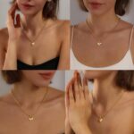 Heart Initial Necklaces for Women 14K Gold Silver Dainty Letter Charm Necklace Cute Bubble Personalized Name Pendant Ball Chain Necklace Non Tarnish Trendy Jewelry Gift - Image 5