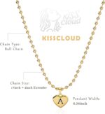 Heart Initial Necklaces for Women 14K Gold Silver Dainty Letter Charm Necklace Cute Bubble Personalized Name Pendant Ball Chain Necklace Non Tarnish Trendy Jewelry Gift - Image 6